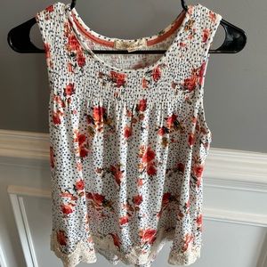 Rewind Sleveless Top with Lace Bottom